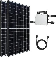 Balkonkraftwerk 2x450W Solarmodulen mit HMS800