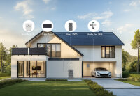 Balkonkraftwerk 2340W mit 2048W Speicher, 4x450W Glas-Glas Solarmodule mit Growatt Nexa 2000 Stromspeicher, bifazial Solarpaneele bis zu 2340W Leistung, Solaranlage Photovoltaik f&uuml;r Dach Haus Balkon