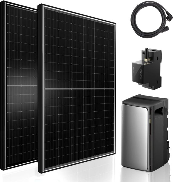 Balkonkraftwerk 2x450W mit Ecoflow Ultra Speicher