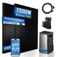 Balkonkraftwerk 1300W mit Ecoflow Ultra Speicher