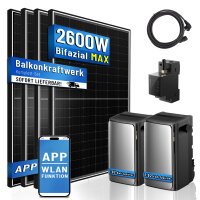 Balkonkraftwerk 2600W mit Ecoflow Ultra Speicher mit...