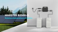 Balkonkraftwerk 4x500W mit Marstek800W Wechselrichter mit 2xMarstek Speicher 4480 Wh