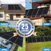 Balkonkraftwerk 4x450W mit Marstek800W Wechselrichter WiFi Bluetooth mit 2xMarstek Speicher B2500 4480Wh