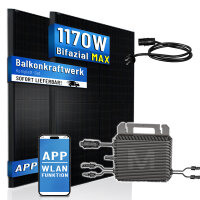 Balkonkraftwerk 2x450W Solaranlage mit 800W Marstek...