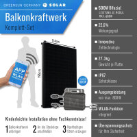 Balkonkraftwerk 1300W Solaranlage mit Speicher Marstek...